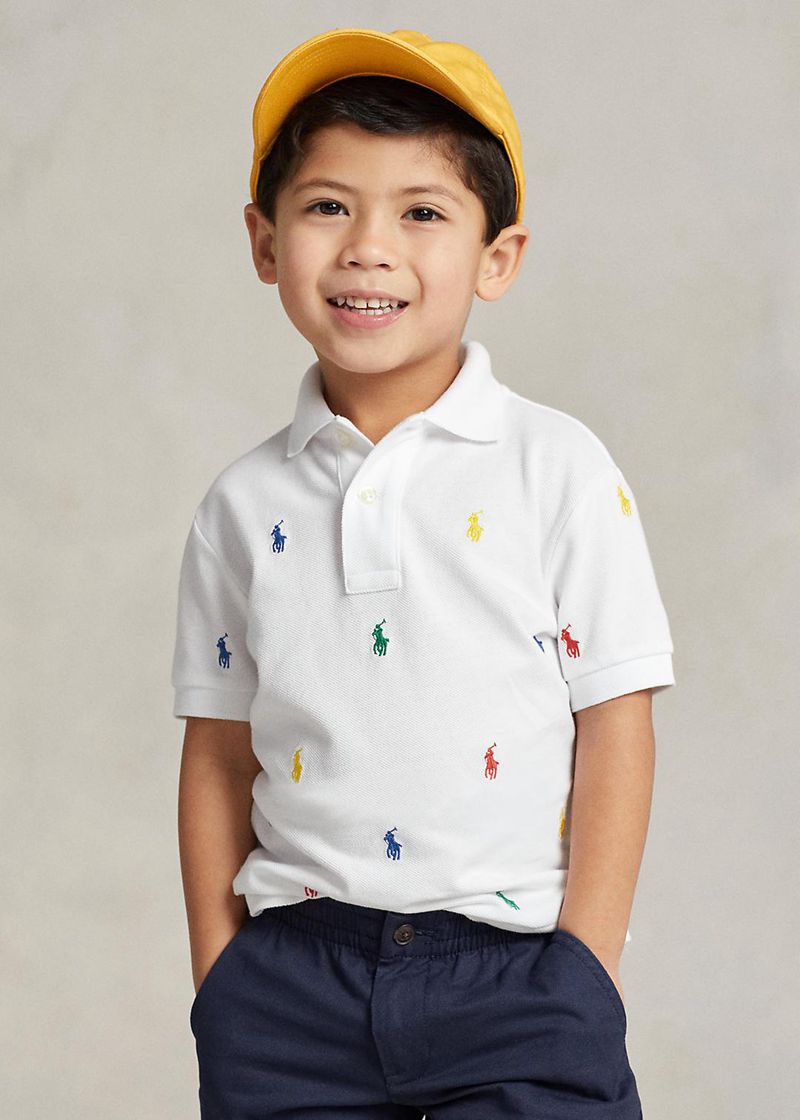 Poleras Polo Ralph Lauren Niño 1.5-6 Años Pony Cotton Mesh Chile Blancas ARQLB-1265